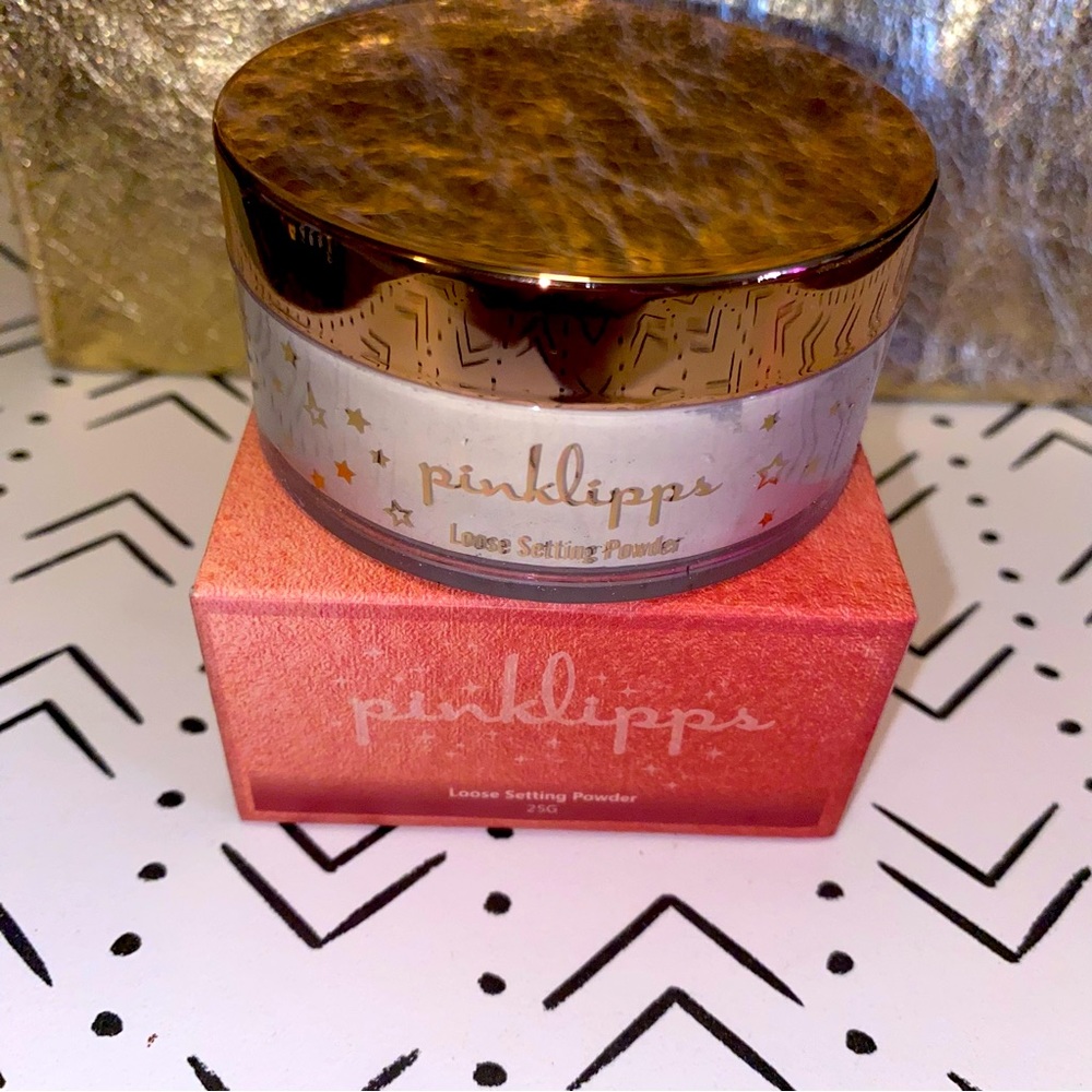 Pinklipps loose setting powder make-up NEW